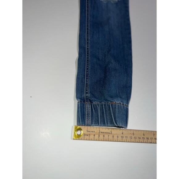 Guess women’s  distressed denim overalls - Picture 9 of 16